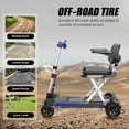 thumbnail image 6 of Manaul Folding Mobility Scooter for Seniors – Blue, 275 lbs Capacity, 10-Mile Range, Adjustable Speed, Ergonomic Controls, 6 of 7