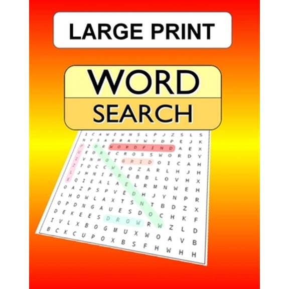 Pre-Owned Large Print Word Search: 100 puzzles with answers for the WordSearch, Wordfind, WordSeek fan looking for some new challenges.