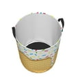 thumbnail image 3 of Gaeub White Ice Cream Dirty Clothes Storage Basket, Toy Storage Bin for Storing Clothing, Diapers, Toys - Small, 3 of 8