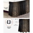 thumbnail image 3 of Leopard Print Wrap Around Bed Skirts for California King Bed 18" Drop,Bed Skirt with Adjustable Elastic Belt Dust Ruffle Bed Valance Chic Abstract Black Brown Animals Texture Bed Frame Cover, 3 of 7