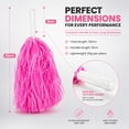 thumbnail image 2 of 15Pcs Cheerleading Pom Poms, Adorable Cheerleader Pompoms Hand Flowers for Kids Adults Ball Dance Sports Team Spirit Cheering Fancy Dress Night Party, Blue, 2 of 6