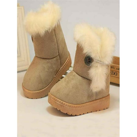 Fashion Winter Baby Girls Child Snow Boots Warm Shoes