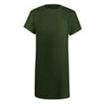thumbnail image 5 of Womens Plus Short Sleeve T-Shirt Dress With Pocket Loose Casual Dress，Sizes S-XXL, 5 of 6