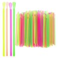 thumbnail image 2 of 400pcs Spoon Straws Slushie Straws Spoon Scoop Straws Disposable Beverage Straws For Ice Cones, 2 of 3