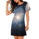 thumbnail image 2 of Easygdp The Galaxy Camisón de manga corta para mujer, informal, estampado, 2 of 6