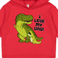 thumbnail image 3 of Inktastic I Love My Dad with Baby and Daddy Tyranasaurus Rex Toddler Hoodie, 3 of 4