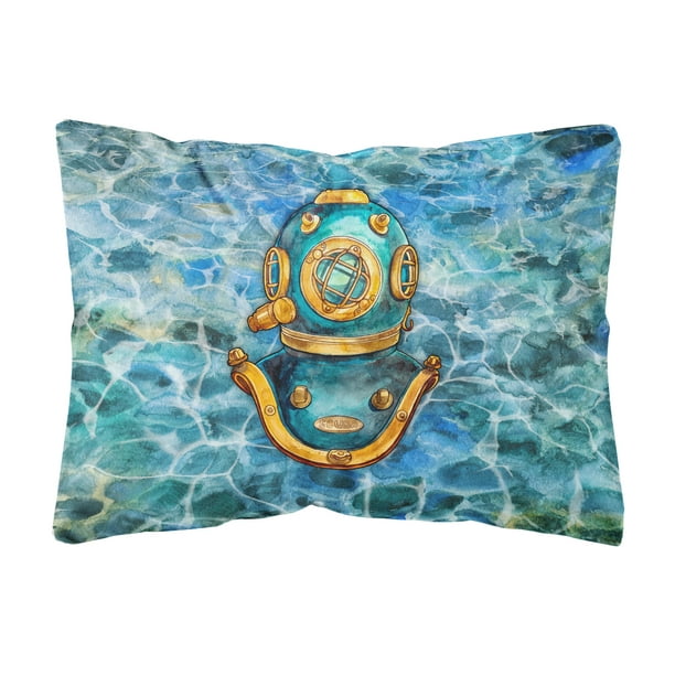Deep Sea Diving Helmet Canvas Fabric Decorative Pillow