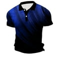 thumbnail image 5 of NIEWTR Mens Polo Shirts Golf T Shirt Casual Workout Loose Lounge Jogging Summer Stretchy Polo Shirts Collared Sports Tops（A01-Blue,M), 5 of 5