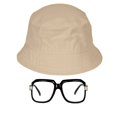 thumbnail image 1 of Kit de traje de hip-hop de 80s / 90s (Sombrero de sol + anteojos cuadrados de la vieja escuela) khaki, s / m Gravity Threads Sombrero, 1 of 2