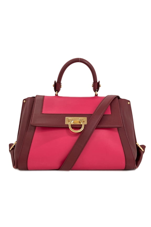 Pre-Owned Salvatore Ferragamo Sofia Gancini Hardware Handbag Leather Women's