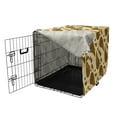thumbnail image 3 of Paisley Dog Crate Cover, Continuous Eastern Motifs Floral Ornaments Vintage Illustration, Easy to Use Pet Kennel Cover Small Dogs Puppies Kittens, 7 Sizes, Caramel Beige, by Ambesonne, 3 of 6