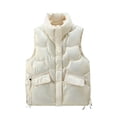 thumbnail image 1 of Txlixc Chaleco de mujer chaqueta de otoño chaqueta de cremallera de color sólido con bolsillo Txlixc  moda, 1 of 8