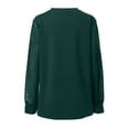thumbnail image 4 of CONZONE Women's Lace Mesh T-Shirts Long Sleeve See Through T Shirts for Women Casual Crew Neck Sequined Lightweight Tees Soft Cozy Dailywear, 4 of 7