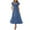 Navy, variant on Up to 65% Off! Fmbrln Womens Summer Dress Fashion Ruffle Short Sleeve Square Neck Smocked Tiered Flowy A Line Midi Dress with Pockets Casual Loose Vacation Sundress