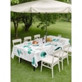 thumbnail image 3 of Outdoor Tablecloth with Umbrella Hole and Zipper, Teal Mushroom Rectangle Table Cloth 54x80 Inch Waterproof Tablecloth, Vintage Botanical Autumn Farmhouse Picnic Table Cover for Patio Camping, 3 of 7