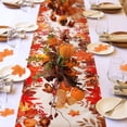 thumbnail image 4 of Fall Table Runner 71x13inch Fall Leaves Seasonal Linen Table Runner for Kitchen Dining Table Fall Decorations for Home Party (Maple Leaves), 4 of 6