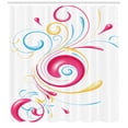 thumbnail image 3 of Ambesonne Abstract Shower Curtain, Ink Splattered Droplets, 69"Wx70"L, Azure Blue Magenta, 3 of 3