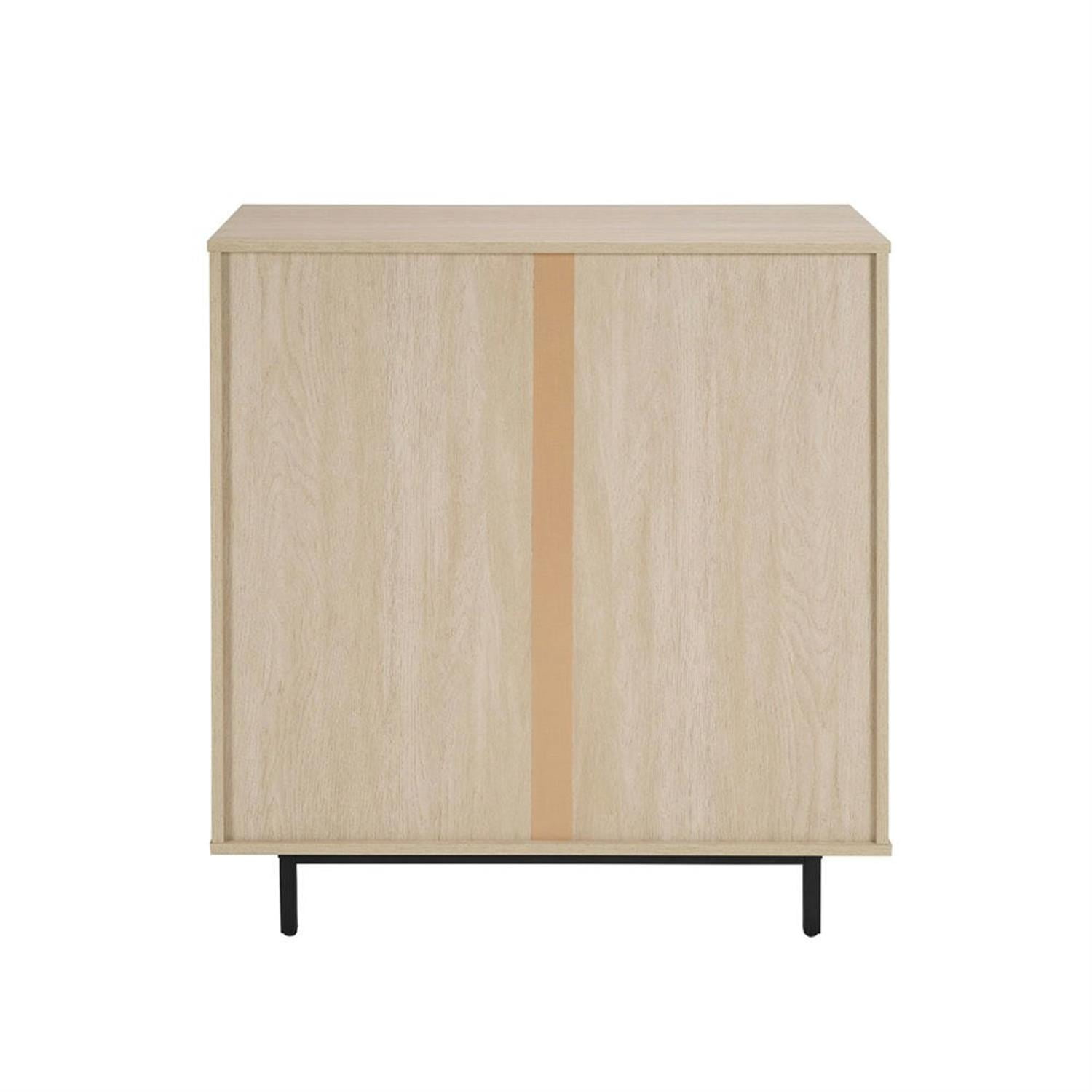 Demi Bonn Storage Cabinet with Doors, Modern Accent Cabinet,Wood Grain Decoratio Buffet Sideboards for Living Room, Kitchen, Enterway, Beige
