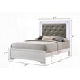 thumbnail image 4 of Twin Size Metal Platform Bed Frame with White Crocodile Skin Finish, No Box Spring Needed, Silent Anti-Rattle, for Bedroom, 4 of 5