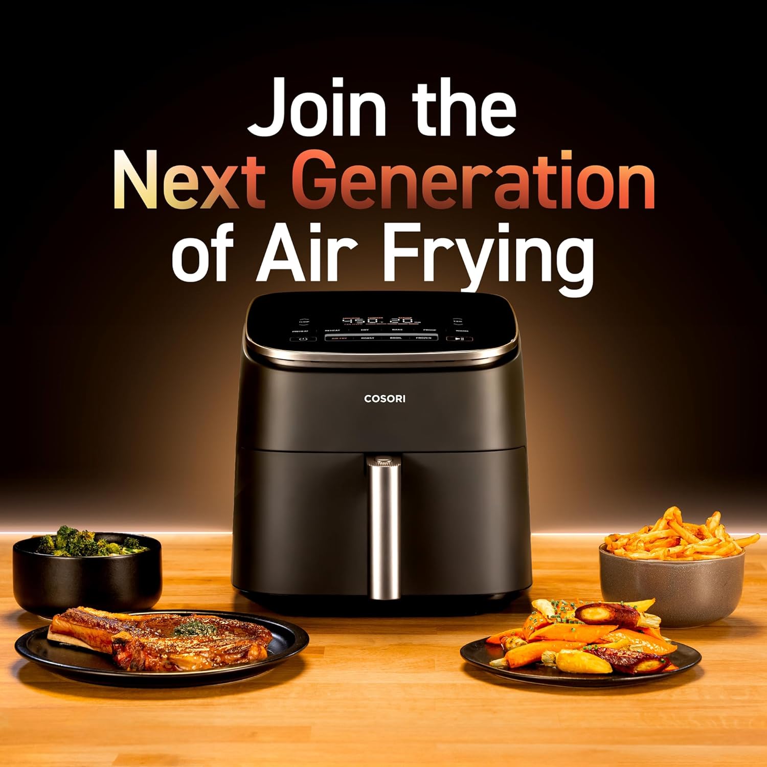 COSORI TurboBlaze 6 qt Compact Air Fryer, Dark Gray