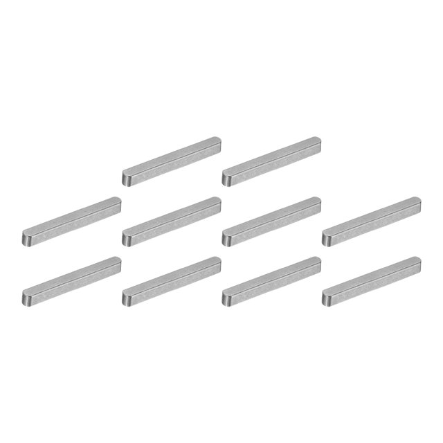 10Pack Round Ended Feather Key, 5x5x45mm Carbon Steel Parallel Drive Shaft Keys