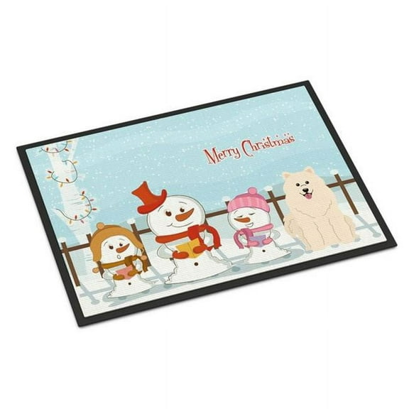 Carolines Treasures BB2361MAT Merry Christmas Carolers Samoyed Indoor or Outdoor Mat, 18 x 0.25 x 27 in.