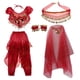 thumbnail image 1 of Disfraz de danza del vientre para niñas rojo Sunnimix  Traje de danza del vientre, 1 of 8