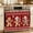 Red, variant on Gingerbread Christmas Oven Skirt Curtain 32"Wx24"L,Waterproof Ruffled Stove Cover Skirt with 8 Ribbon Ties,Red Golden Snowflake Winter Xmas Decorative Oven Door Curtains for Kitchen Cabinet Storage