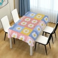 thumbnail image 4 of Yayeee Tablecloths 60" x 108" Rectangle Wrinkle Resistant Party Table Cover, Light Blue Daisy, 4 of 8