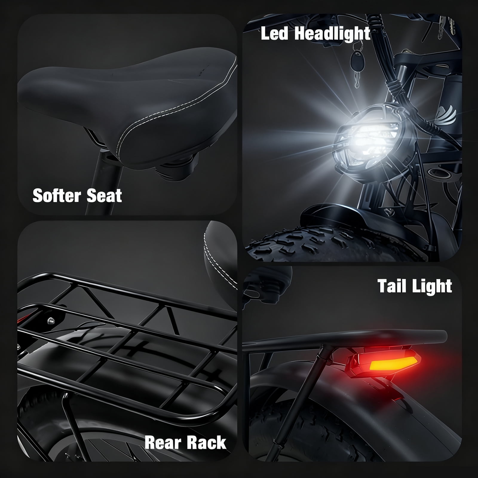 Electric Dirt Bike for Adults,5000W Peak 52V 25AH Dual Motor Ebike,40-50MPH E-Bicycle,24" Fat Tire All Terrain,Front Suspension & Hydraulic Disc Brake,7-Speed Long Range for Gift