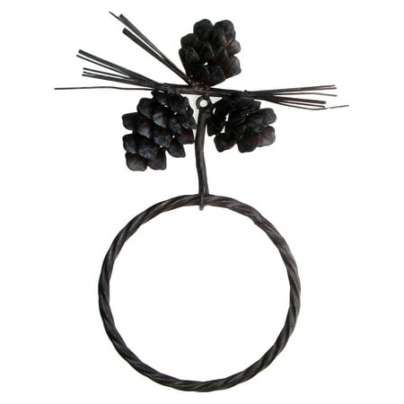 Mountain Cabin Pinecone - Pinecone Bathroom/Kitchen Towel Ring Holder Hanger Rustic Cabin Lodge Home Decor