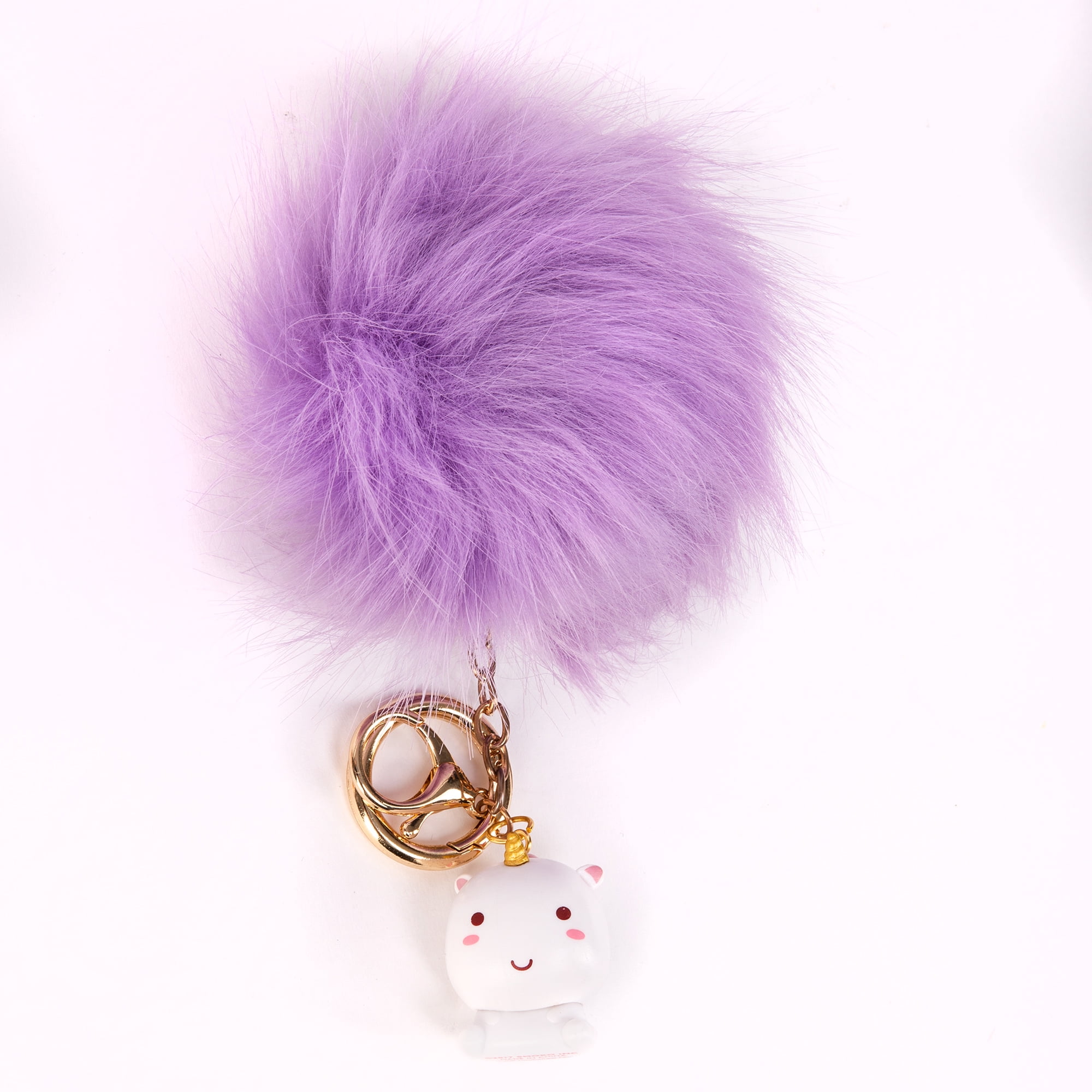 Unicorn pompom Keychain –