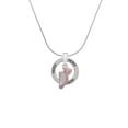 thumbnail image 2 of Delight Jewelry Silvertone Pink Running Shoe Hero Ring Charm Necklace, 18", 2 of 4