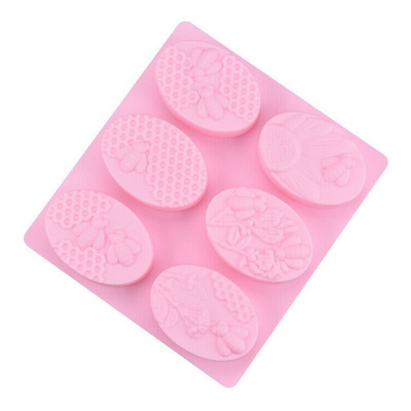 Silicone Soap Molds 3D Handmade Square Heart Pattern Mould Home Decorative Tool 