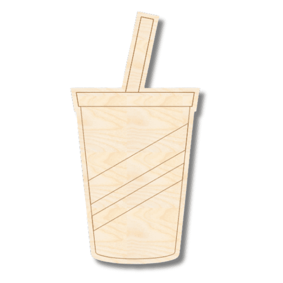 Unfinished Wood Etched Soda Drink Shape | Paint By Line Crafts 18" / 1/4"