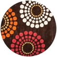 thumbnail image 3 of SAFAVIEH Soho Louise Polka Dots Wool Runner Rug, Brown/Multi, 2'6" x 8', 3 of 9