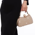 thumbnail image 2 of Elegant Rhinestone Clutch with Pearl Handle, Sparkly Evening Bag for Wedding, Party, Prom, Bridal, 2 of 9