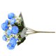 thumbnail image 5 of Brotes de flores de rosas artificiales Ceremonia de banquete de boda Tela de seda Ramo de flores falsas Decoración floral para el hogar, Azul Eigraketly HA6645-05B, 5 of 6
