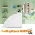 thumbnail image 1 of HURRISE 3Pcs Floating Corner Shelf Wall-Mounted Storage Rack Bookshelves Home Furniture Office Decor, Floating Corner Shelf, Home Wall Shelf, 1 of 9