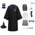 thumbnail image 3 of Uniforme escolar de Marfa, disfraz de Hogwarts, túnicas mágicas, capa de Gryffindor, suéter de Hufflepuff, corbata de Slytherin, falda de Hermione, 3 of 5