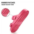 thumbnail image 4 of VICT POPU Womens Sandals Adjustable Double Buckle Strap Waterproof EVA Flat Slides，Peach,Sizes 10, 4 of 6