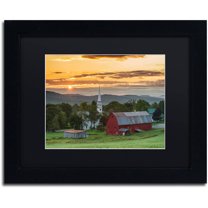 Trademark Fine Art "A Farm and A Prayer" Canvas Art by Michael Blanchette Photography Black Matte, Black Frame