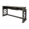 thumbnail image 6 of Pemberly Row Traditional Wood Everywhere Console with 3 Stools in Gray, 6 of 7