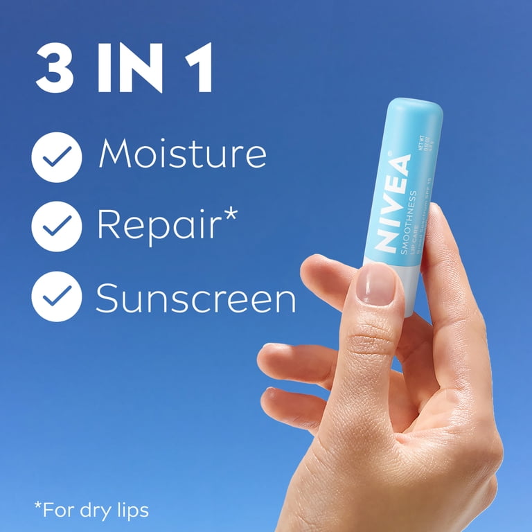 lip balm with vitamin c and spf NIVEA Smoothness Care, Lip 15 Shea Butter, & E, 0.17 oz, 2 Pack citrilulline