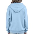 thumbnail image 4 of Lumtrix Womens Zip Up Hoodie Casual Fall Fashion Zipper Sweatshirts,Cozy Cropped Jacket With Pockets For Workout Athletic Travel Sky Blue L, 4 of 5