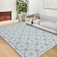 thumbnail image 2 of Haperlare Area Rugs Washable Rugs Floral Boho Rug Vintage Rugs Modern Rugs Soft Carpet Low Pile Non Slip Rugs for Living Room Bedroom, 6' x 9' Gray, 2 of 7