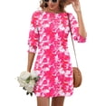 thumbnail image 1 of Vestido LUYAA para invitados a la boda, rosa intenso, miniverano, con bolsillos, 1 of 6