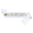 thumbnail image 1 of Fgnfyis I Graduated Sash Ribbon Graduation Stole Accessory Party Decoration Supplies for Graduate Celebration White, 1 of 2