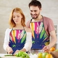 thumbnail image 5 of Colorful Paint Burst Pattern Apron-Garden Aprons for Women with Pockets-Cotton Linen Waterproof Kitchen Cooking Gardening Aprons Adjustable for Kitchen,Cooking,BBQ and Salon 33x27 Inch, 5 of 7