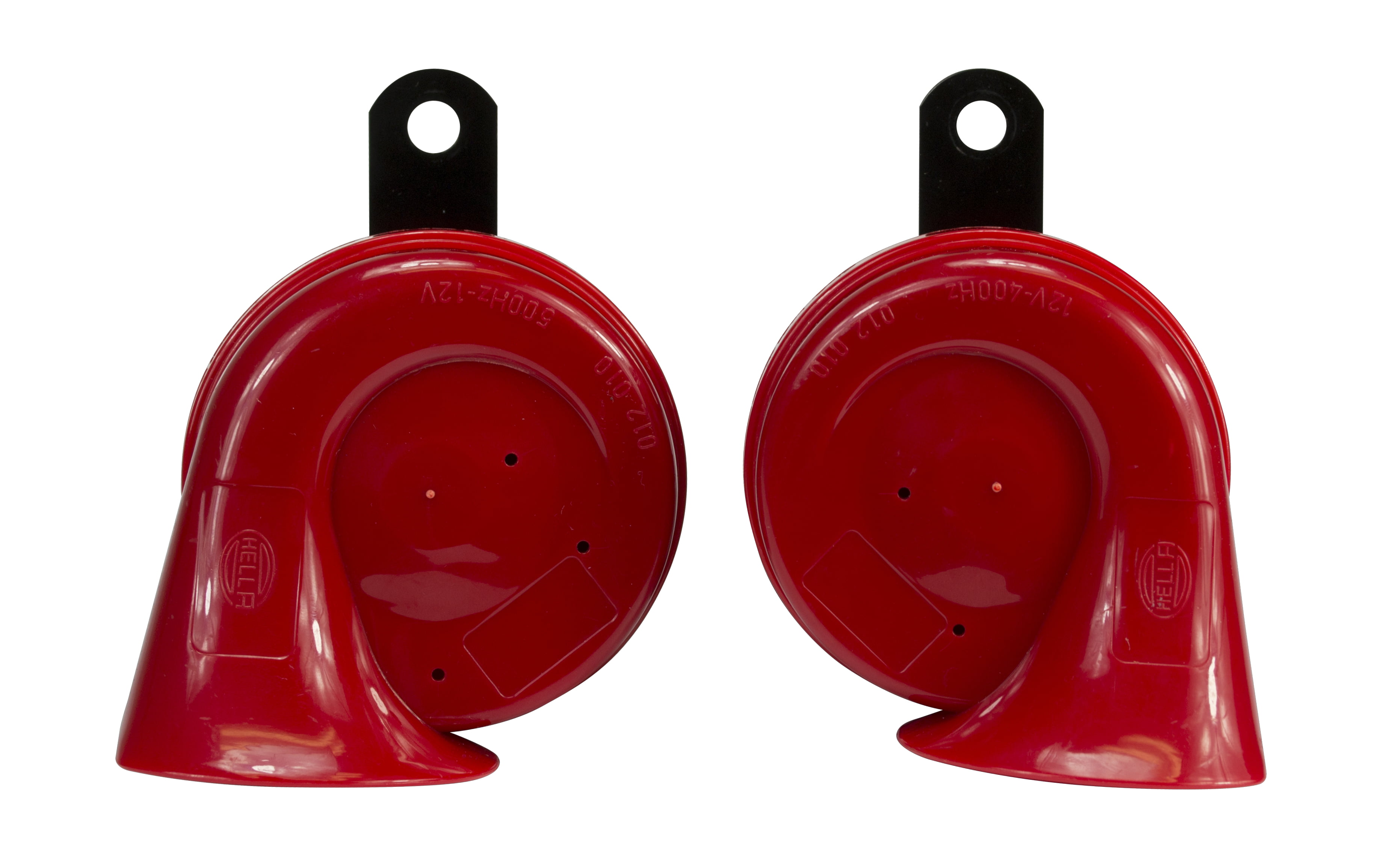 HELLA 007424801 Twin Trumpet High/Low Tone 12V Horn Kit with Bracket, Red 